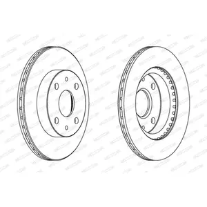 Disque de frein FERODO DDF1394C avant, ventilé, 2 pièce pas cher
