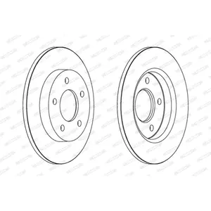 Disque de frein FERODO DDF1420C arrière, plein, 2 pièce pas cher