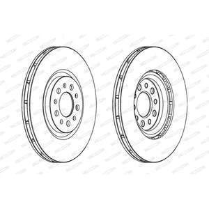 Disque de frein FERODO DDF1453C avant, ventilé, 2 pièce pas cher