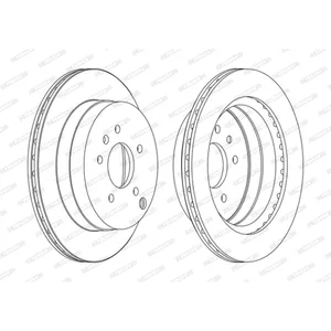 Disque de frein FERODO DDF1660C arrière, ventilé, 2 pièce pas cher