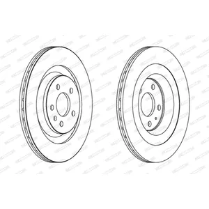 Disque de frein FERODO DDF1667C arrière, ventilé, 2 pièce pas cher