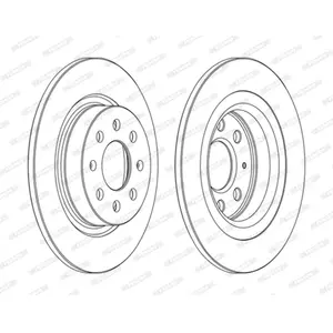 Jeu de 2 disques de frein FERODO DDF1299C - Réf. 1347302 pas cher