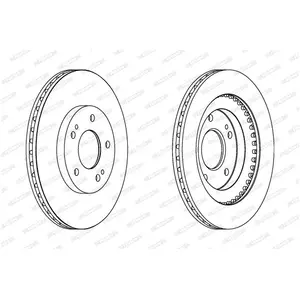 FERODO Disques de frein pour MITSUBISHI: Pajero (Ref: DDF1399) pas cher
