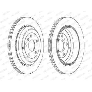 Disque de frein FERODO DDF1531C arrière, ventilé, 2 pièce pas cher