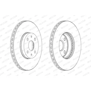 Jeu de 2 disques de frein FERODO DDF1780C - Réf. 1347504 pas cher