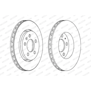 Disque de frein PREMIER Coat+ disc DDF1154C Ferodo DDF1154C pas cher