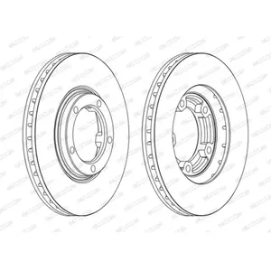 Disque de frein PREMIER Coat+ disc DDF1404C Ferodo DDF1404C pas cher
