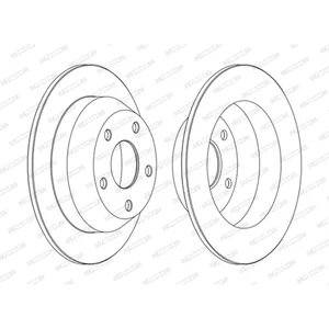 Jeu de 2 disques de frein FERODO DDF1553C - Réf. FERDDF1553C pas cher