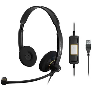 Comparateur de prix : Sennheiser EPOS SC 60 USB ML Both-Side UC Headset with Call Control for MS Lync 504547 Noir