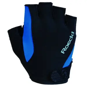 Roeckl Gants de Cyclisme Courts Basel Noir/Bleu, Taille:7 pas cher