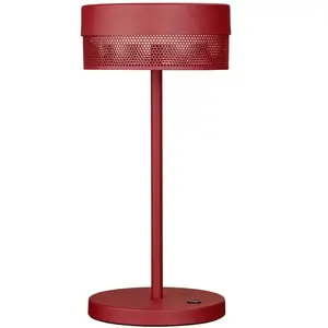 HELL Lampe de table LED Mesh rechargeable, hauteur 30 cm, rouge indien pas cher