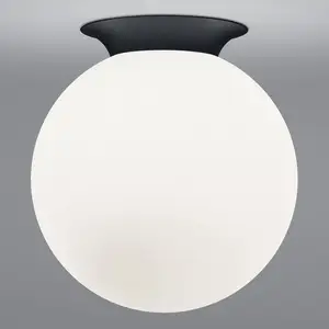 HELL Plafonnier Blob, abat-jour sphérique en verre opalin, Ø 30 cm pas cher