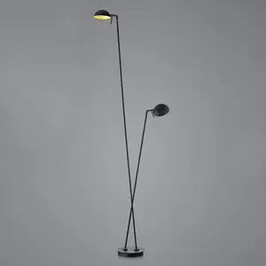 HELL Lampe sur pied LED Samy à 2 lampes 180cm noir/orVendu parluminaire