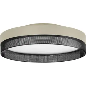 HELL Plafonnier LED Mesh, Ø 45 cm, sable/noirVendu parreuter