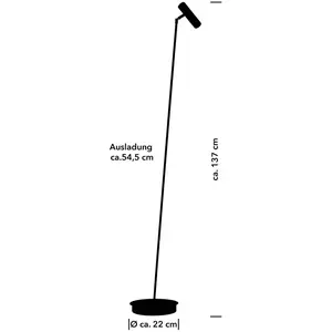 HELL Tom Pro Lampadaire, LED, 1 source lumineuse, 60550/1-06,