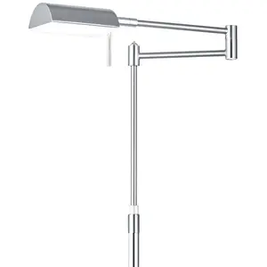 HELL Lampadaire LED Graz, nickel mat