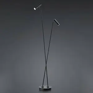 HELL Lampadaire LED Tom, à 2 lampe, noir