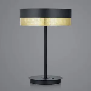 HELL Lampe de table LED Mesh, Touchdimmer, noir/or pas cher