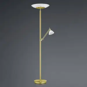 HELL Lampe sur pied LED Findus, à 2 lampes, laitonVendu parluminaire