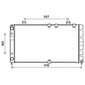 Radiateur, refroidissement moteur AVA COOLING LA2021 pas cher
