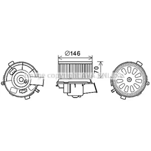 Pulseur d'air habitacle AVA QUALITY COOLING PE8378 - Réf. PE8378 pas cher