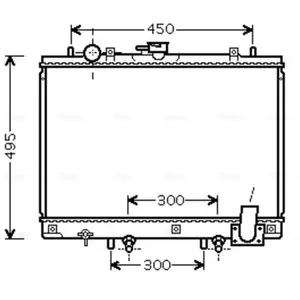 Radiateur, refroidissement moteur AVA COOLING MT2192 pas cher