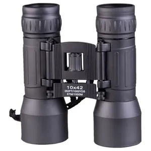 JUMELLES PLIABLES 10X42 NOIRE AVEC HOUSSE DE PROTECTION MILTEC - 15703002