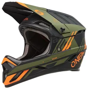 Oneal Casque vélo intégral O'Neal Backflip Viper V.23 noir/orange/olive- M pas cher