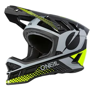 O'NEAL | Casque vélo | VTT de Descente | Doublure Dri-Lex®, Ouvertures pour Une Bonne Ventilation, Coque extérieure en ABS | Casque Blade POLYACRYLITE ACE | Adulte | Gris/Jaune Fluo/Noir | Taille XS