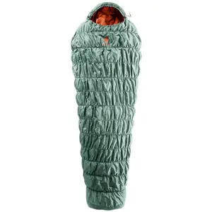deuter Exosphere +4° Sac de Couchage Zip Right, Sage-Paprika, Regular pas cher
