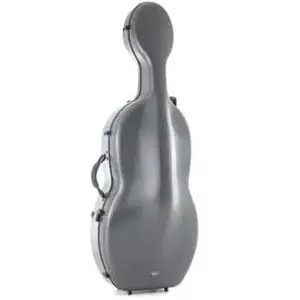 GEWA étui pour violoncelle polycarbonate 4.6 taille 4/4, gris, avec sangle pour sac à dos