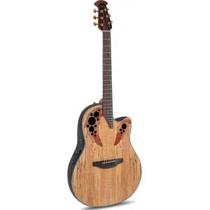 Comparateur de prix : Ovation CE44P-SM Celebrity Elite Exotic Natural Spalted Maple guitare électro-acoustique folk