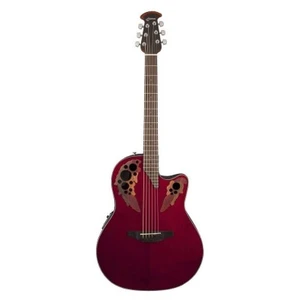 Comparateur de prix : Ovation Celebrity Elite Mid Cutaway Ruby Red Folk électro
