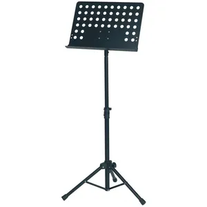 Gewa Pupitre d'orchestre Noir - Métal - Jambe - 67-120 cm - 48,5-34 cm - 3,8 kg pas cher
