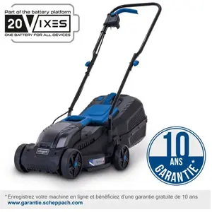 Comparateur de prix : Tondeuse à batterie 32cm de coupe SCHEPPACH BC-MP320-X 20V IXES - Mulc...