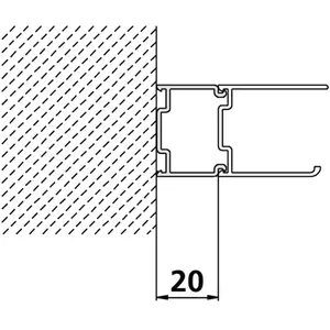 Profilé d'élargissement Nova 2000 svsve 1850 simg - Kermi pas cher