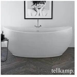Tellkamp Spirit Baignoire balnéo ovale en îlot, W100-283-SB-A/CRWM,