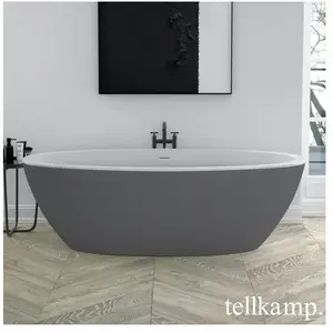 Tellkamp Space Baignoire balnéo ovale en îlot, W100-288-0B-A/CRWMCM,