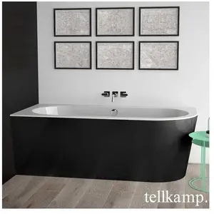Tellkamp Pio Baignoire d angle, avec habillage, 0100-055-SB-R-AUF/CRSW...