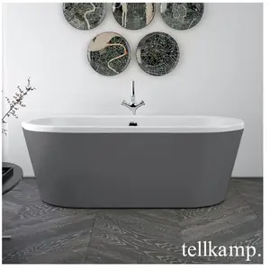 Tellkamp Easy Baignoire balnéo ovale en îlot, W100-076-S0-A/CRWMCM,