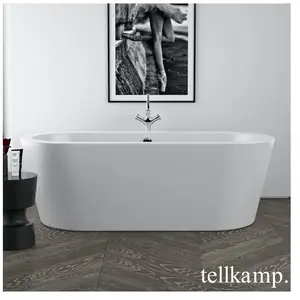Tellkamp Solitär Baignoire balnéo ovale en îlot, W100-082-00-A/CRWM, pas cher