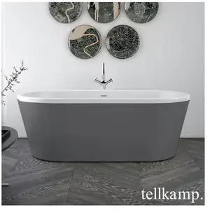Tellkamp Easy Baignoire balnéo ovale en îlot, W100-276-S0-A/CRWMCM,
