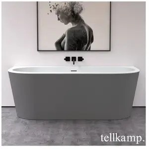 Tellkamp Solitär Wall Baignoire balnéo murale avec habillage, W100-255... pas cher