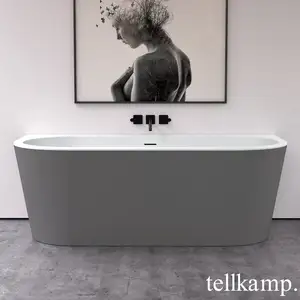 Tellkamp Solitär Wall Baignoire semi-îlot avec habillage, 0100-255-00-...