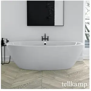 Tellkamp Space Baignoire balnéo ovale en îlot, W100-088-0B-A/CR, pas cher