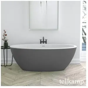 Tellkamp Space Baignoire balnéo ovale en îlot, W100-258-00-A/CRWMCM,