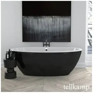 Tellkamp Space Baignoire balnéo ovale en îlot, W100-058-S0-AUF/CRSW,