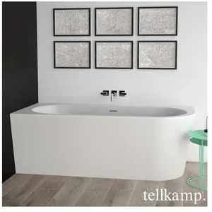 Tellkamp Pio Baignoire d’angle, avec habillage, 0100-255-SB-R-A/CRWM,