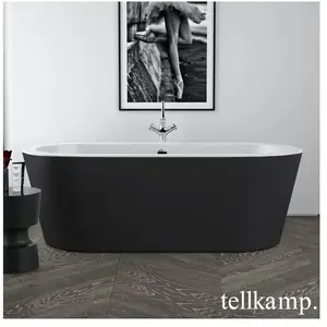 Tellkamp Solitär Baignoire balnéo ovale en îlot, W100-082-SB-AUF/CRWME...