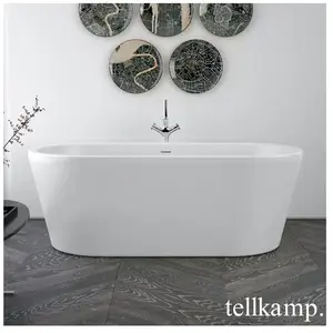 Tellkamp Easy Baignoire balnéo ovale en îlot, W100-276-S0-A/CRWM,